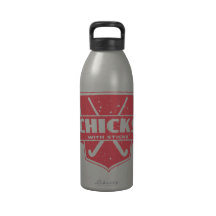 Field Hockey Chicks With Sticks Water Bottle