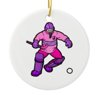 Field Hockey goalie Christmas Ornament
