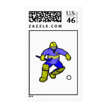 Field Hockey goalie Postage Stamp