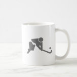 Field Hockey gray silhouette Coffee Mugs