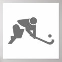 Field Hockey gray silhouette