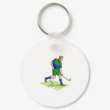 Field Hockey man blue green