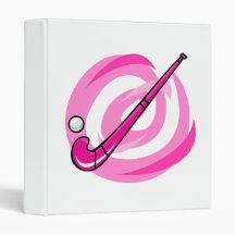 Field Hockey pink logo Binders