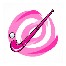 Field Hockey pink logo posters
