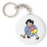 Field Hockey Player Key Chain