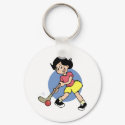 Field Hockey Player keychains