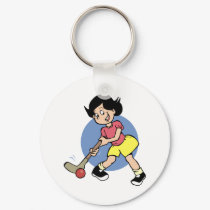 Field Hockey Player keychains
