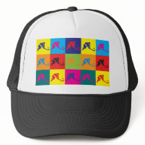 Field Hockey Pop Art Hat