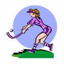 Field Hockey Purple Lady