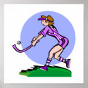 Field Hockey Purple Lady