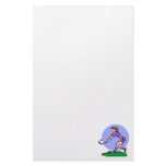 Field Hockey Purple Lady Stationery