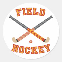 Field Hockey Round Stickers