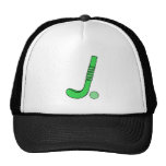 Field Hockey stick green Trucker Hats