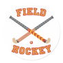 Field Hockey Round Stickers