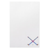 Field Hockey Sticks Custom Stationery
