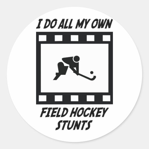 Field Hockey Stunts Classic Round Sticker Zazzle