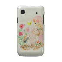 Field Mouse With Mushrooms & Butterfly Samsung Galaxy Cover