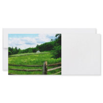 Field Near Weathered Barn Rack Card Design