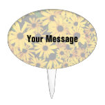Field of Black-Eyed Susans Oval Cake Picks