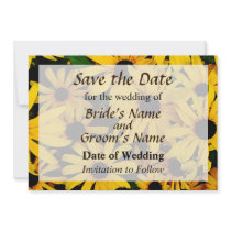 Field of Black-Eyed Susans Save the Date Personalized Announcements