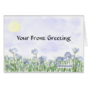 Field of Blue Flowers Card card