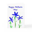 Field of Blue Flowers Card card