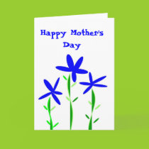 Field of Blue Flowers Card cards