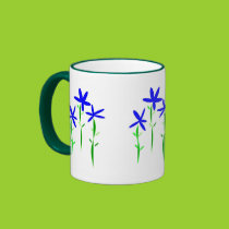 Field of  Blue Flowers  Mug mugs