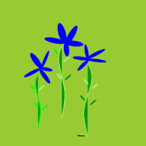 Field of  Blue Flowers Shirt