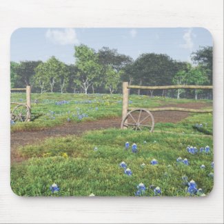 Field of Bluebonnets Mouse Pad zazzle_mousepad