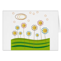 field of daisies card