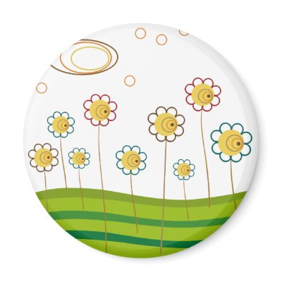field of daisies fridge magnets by jessicafiorini