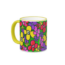 Field of Flowers -- 3 mugs