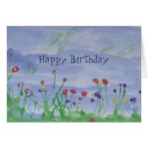 FIELD OF FLOWERS-Birthday Card