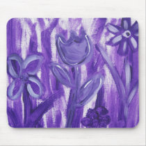 Field of Flowers in Purple Mouse Pad