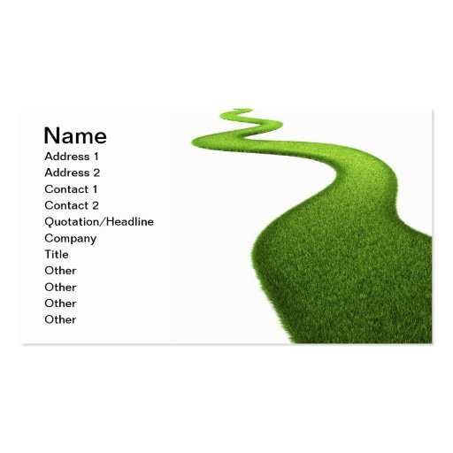 Field Of Fresh Green Grass Business Card Templates (front side)
