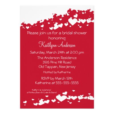 Field of Hearts Bridal Shower Invitation
