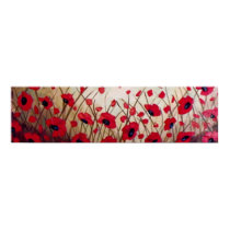 "Field of Poppies 1", Painting by Linda Powell Posters