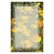 Field of Poppies Blank Stationery by wingedturtle Field of Poppies Blank Stationery