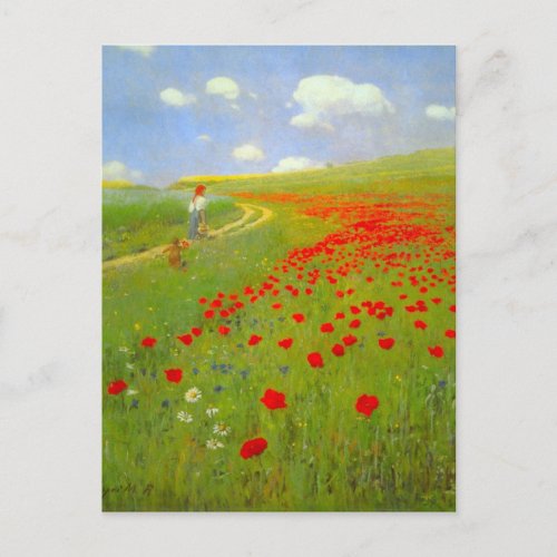 Field of Poppies by Pal Szinyei Merse Postcards