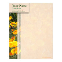 Field of Poppies Custom Letterhead