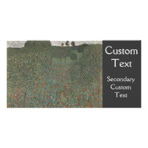 Field of Poppies Personalized Photo Card