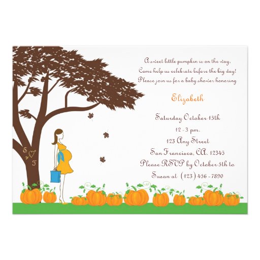 Field of Pumpkins Baby Shower Invitations