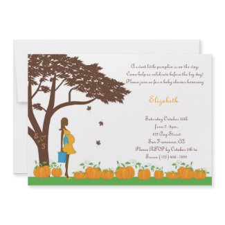 Field of Pumpkins Boy Baby Shower Invitations