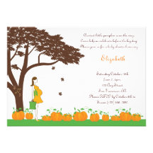 Field of Pumpkins Neutral Baby Shower Invitations