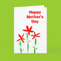 Field of Red Flowers Card cards
