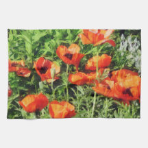 Field of Red Poppies Hand Towel