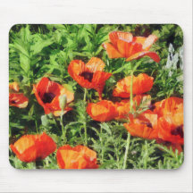 Field of Red Poppies Mousepad