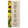 Field of Sunflowers Wedding Menu Rack Card Design