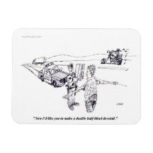 Field Sobriety Test Cartoon Premium Flexi Magnet